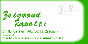 zsigmond rapolti business card